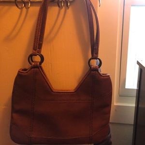 Express tan leather purse